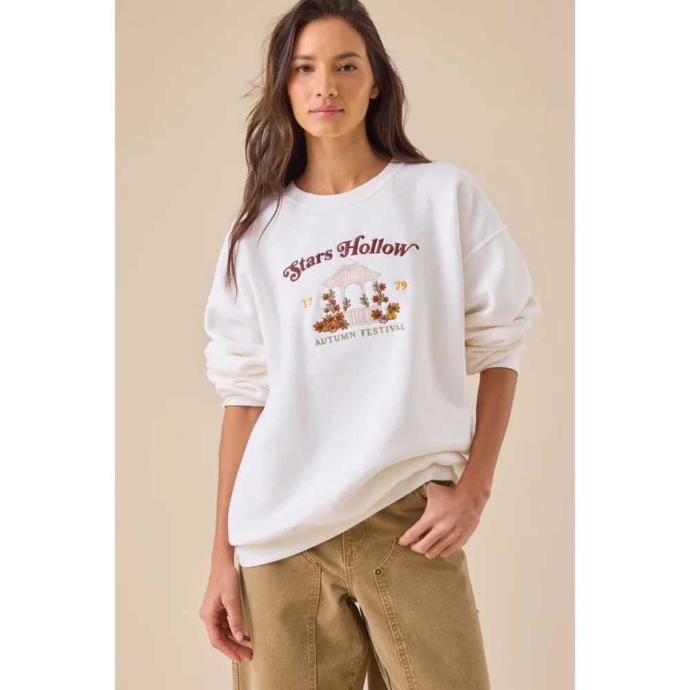Altar'd State Stars Hollow Autumn Festival Sweatshirt Embroidered Size XXS/XS